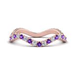 Load image into Gallery viewer, Wave-diamond-eternity-ring-with-purple-topaz-in-FD124152BGVITO-NL-RG
