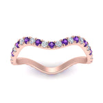 Load image into Gallery viewer, Wave-diamond-eternity-ring-with-purple-topaz-in-FD124152BGVITO-NL-RG
