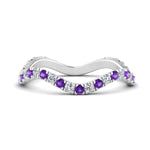 Load image into Gallery viewer, Wave-diamond-eternity-ring-with-purple-topaz-in-FD124152BGVITO-NL-WG
