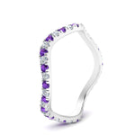 Load image into Gallery viewer, Wave-diamond-eternity-ring-with-purple-topaz-in-FD124152BGVITO-NL-WG
