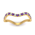 Load image into Gallery viewer, Wave-diamond-eternity-ring-with-purple-topaz-in-FD124152BGVITO-NL-YG
