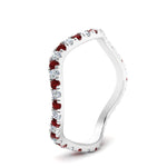 Load image into Gallery viewer, Wave-diamond-eternity-ring-with-ruby-in-FD124152BGRUDR-NL-WG
