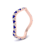 Load image into Gallery viewer, Wave-diamond-eternity-ring-with-sapphire-in-FD124152BGSABL-NL-RG
