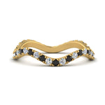Load image into Gallery viewer, Wave-eternity-ring-with-black-diamond-in-FD124152BGBLACK-NL-YG
