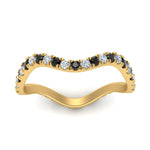 Load image into Gallery viewer, Wave-eternity-ring-with-black-diamond-in-FD124152BGBLACK-NL-YG
