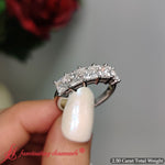 Load image into Gallery viewer, Wedding-band-princess-cut-white-diamond-in-14K-white-gold-FD8008PRB-2.5CT-7