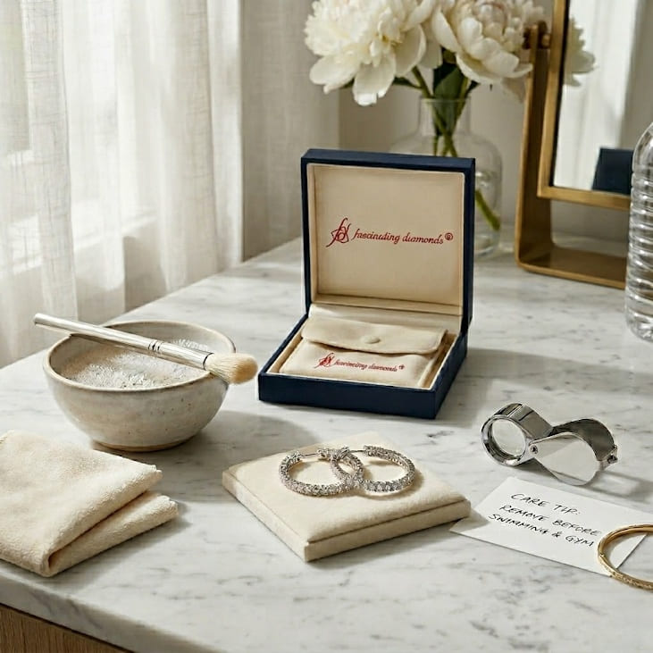 Caring for Diamond Hoop Earrings