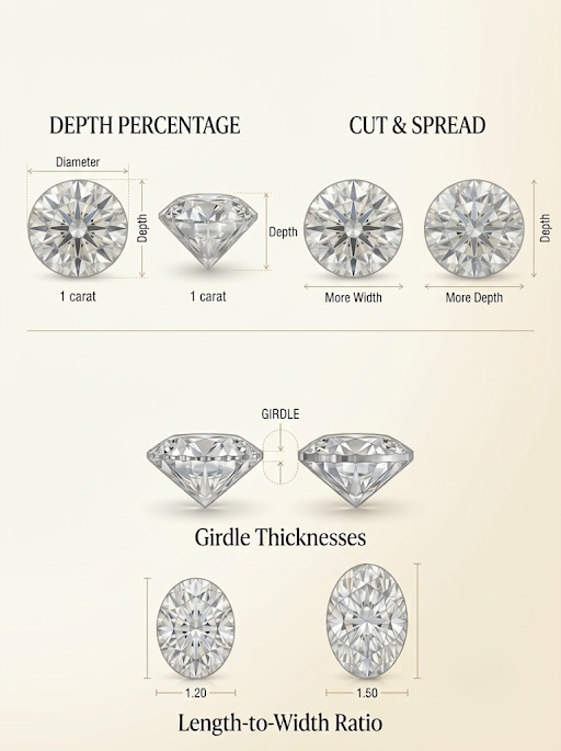 What Changes mm Size at the Same Carat Weight
