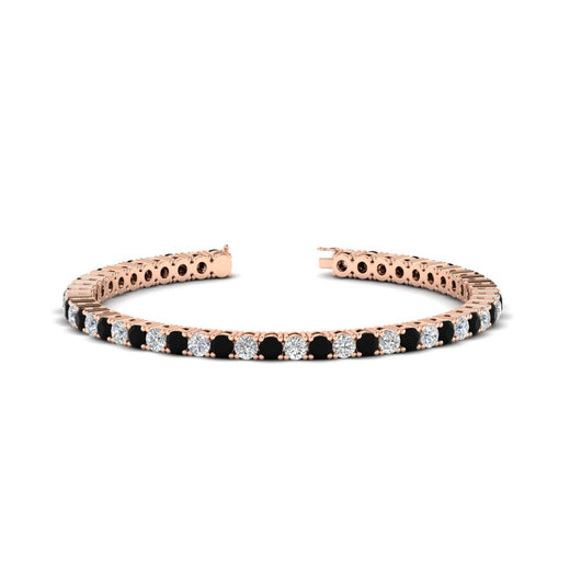 Womens-Diamond-Tennis-Bracelet-5-Carat-With-Balack-Diamond-In-Rose-Gold-FDBRC8635ROGBLACK-5.00_CT-NL-RG