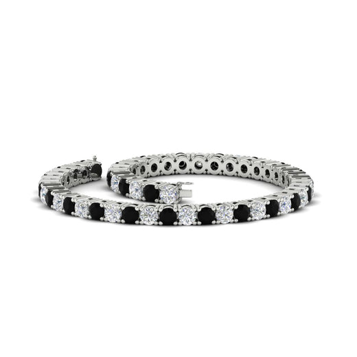 Womens-Diamond-Tennis-Bracelet-5-Carat-With-Balack-Diamond-In-White-Gold-FDBRC8635ROGBLACKANGLE4-5.00_CT-NL-WG
