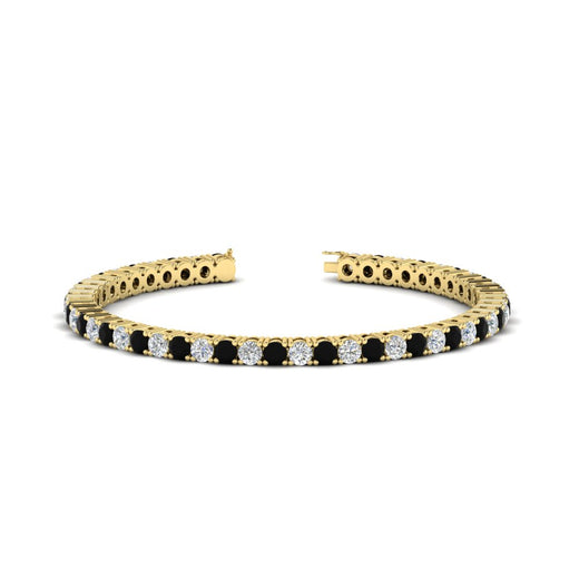 Womens-Diamond-Tennis-Bracelet-5-Carat-With-Balack-Diamond-In-Yellow-Gold-FDBRC8635ROGBLACK-5.00_CT-NL-YG