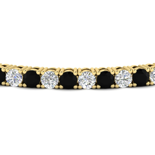 Womens-Diamond-Tennis-Bracelet-5-Carat-With-Balack-Diamond-In-Yellow-Gold-FDBRC8635ROGBLACKANGLE5-5.00_CT-NL-YG
