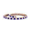 Load image into Gallery viewer, Womens-Diamond-Tennis-Bracelet-5-Carat-With-Blue-Sapphire-In-Rose-Gold-FDBRC8635ROGSABLANGLE4-5.00_CT-NL-RG