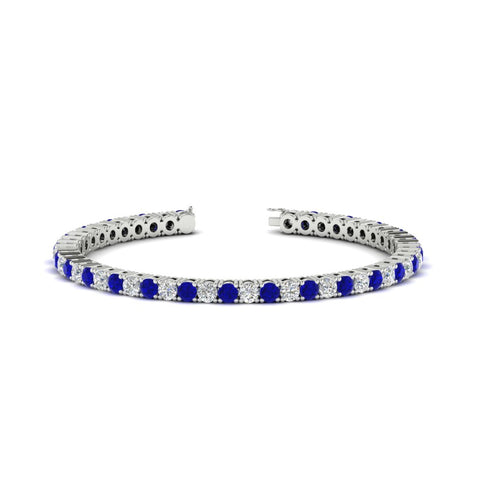 Womens-Diamond-Tennis-Bracelet-5-Carat-With-Blue-Sapphire-In-White-Gold-FDBRC8635ROGSABL-5.00_CT-NL-WG
