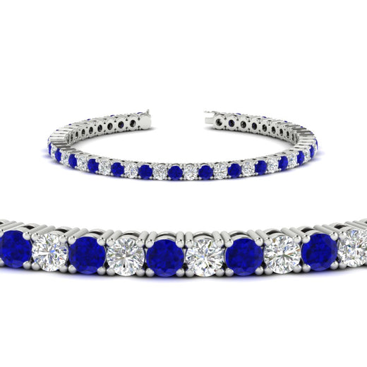 Womens-Diamond-Tennis-Bracelet-5-Carat-With-Blue-Sapphire-In-White-Gold-FDBRC8635ROGSABLANGLE2-5.00_CT-NL-WG