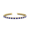 Load image into Gallery viewer, Womens-Diamond-Tennis-Bracelet-5-Carat-With-Blue-Sapphire-In-Yellow-Gold-FDBRC8635ROGSABL-5.00_CT-NL-YG