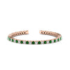 Load image into Gallery viewer, Womens-Diamond-Tennis-Bracelet-5-Carat-With-Green-Emerald-In-Rose-Gold-FDBRC8635ROGEMGR-5.00_CT-NL-RG