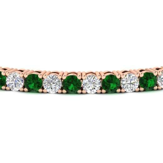 Womens-Diamond-Tennis-Bracelet-5-Carat-With-Green-Emerald-In-Rose-Gold-FDBRC8635ROGEMGRANGLE5-5.00_CT-NL-RG