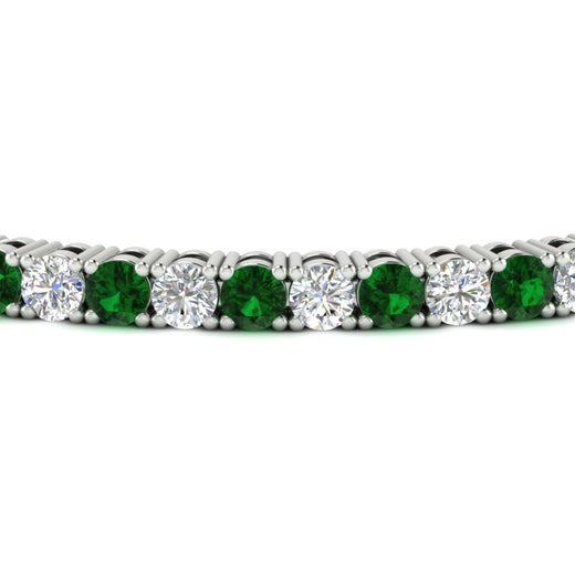 Womens-Diamond-Tennis-Bracelet-5-Carat-With-Green-Emerald-In-White-Gold-FDBRC8635ROGEMGRANGLE5-5.00_CT-NL-WG