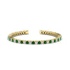 Load image into Gallery viewer, Womens-Diamond-Tennis-Bracelet-5-Carat-With-Green-Emerald-In-Yellow-Gold-FDBRC8635ROGEMGR-5.00_CT-NL-YG