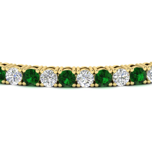 Womens-Diamond-Tennis-Bracelet-5-Carat-With-Green-Emerald-In-Yellow-Gold-FDBRC8635ROGEMGRANGLE5-5.00_CT-NL-YG