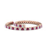 Load image into Gallery viewer, Womens-Diamond-Tennis-Bracelet-5-Carat-With-Pink-Sapphire-In-Rose-Gold-FDBRC8635ROGSADRPIANGLE4-5.00_CT-NL-RG