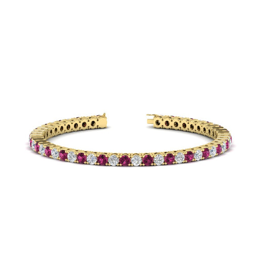 Womens-Diamond-Tennis-Bracelet-5-Carat-With-Pink-Sapphire-In-Yellow-Gold-FDBRC8635ROGSADRPI-5.00_CT-NL-YG