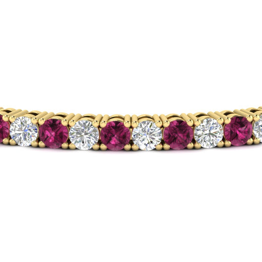 Womens-Diamond-Tennis-Bracelet-5-Carat-With-Pink-Sapphire-In-Yellow-Gold-FDBRC8635ROGSADRPIANGLE5-5.00_CT-NL-YG