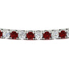 Load image into Gallery viewer, Womens-Diamond-Tennis-Bracelet-5-Carat-With-Red-Ruby-In-White-Gold-FDBRC8635ROGRUDRANGLE5-5.00_CT-NL-WG