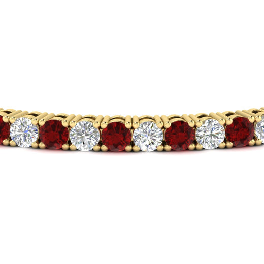 Womens-Diamond-Tennis-Bracelet-5-Carat-With-Red-Ruby-In-Yellow-Gold-FDBRC8635ROGRUDRANGLE5-5.00_CT-NL-YG