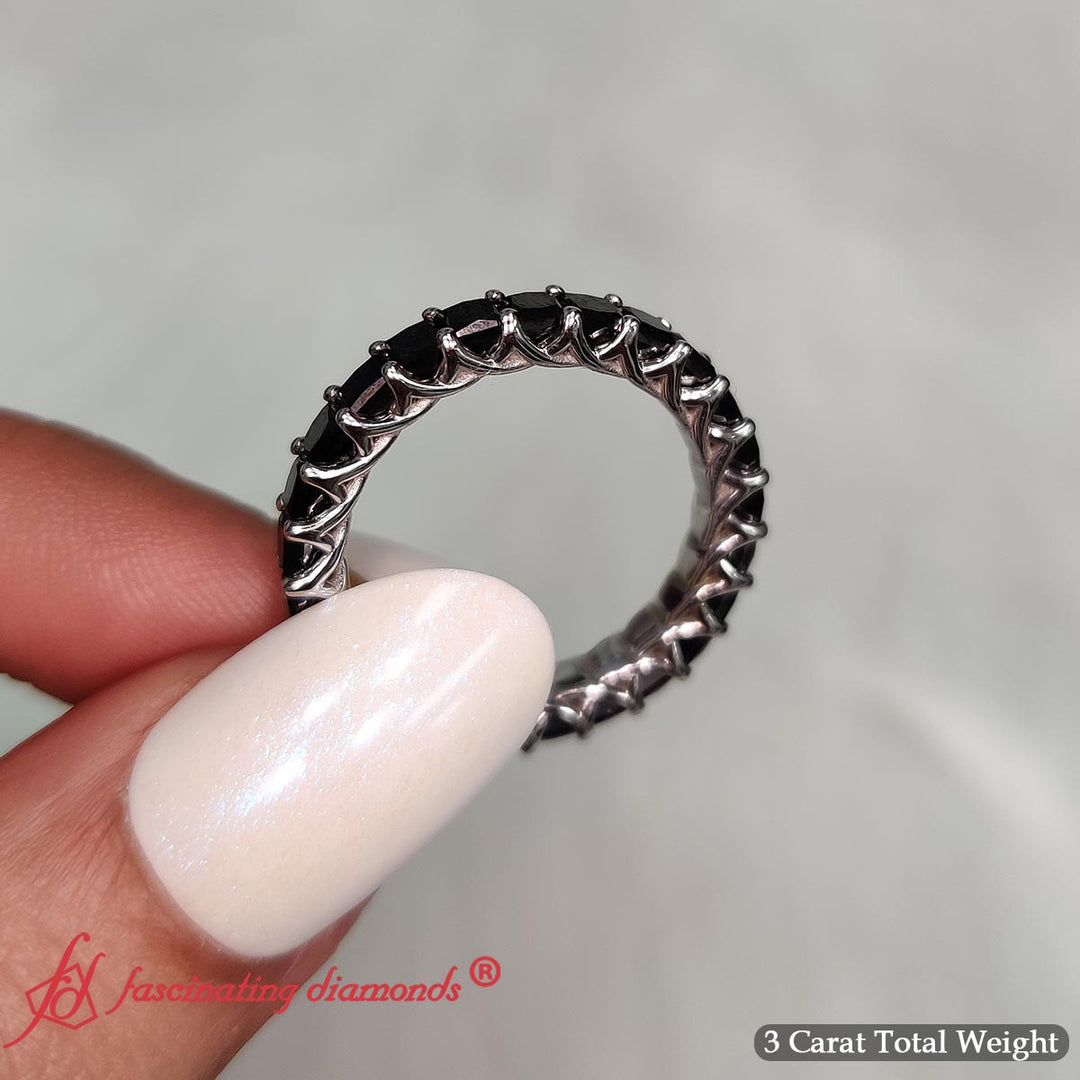 Womens-wedding-band-princess-cut-3-carat-with-black-diamond-in-14k-white-gold-FD10203PRB-9