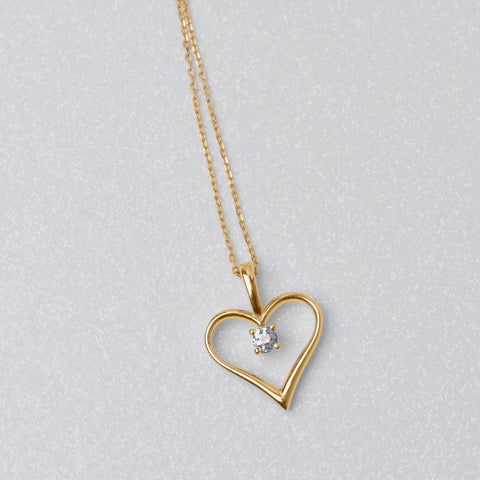 Solitaire Heart Pendant