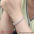 Thumbnail 6 - Zig-Zag-Tennis-Diamond-Bracelet-In-14k-White-Gold-FDBRC10410