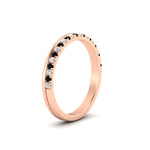 Load image into Gallery viewer, a-beautiful-round-diamond-half-eternity-band-with-black-diamond-in-rose-gold-FD11406BGBLACKANGLE2-NL-RG
