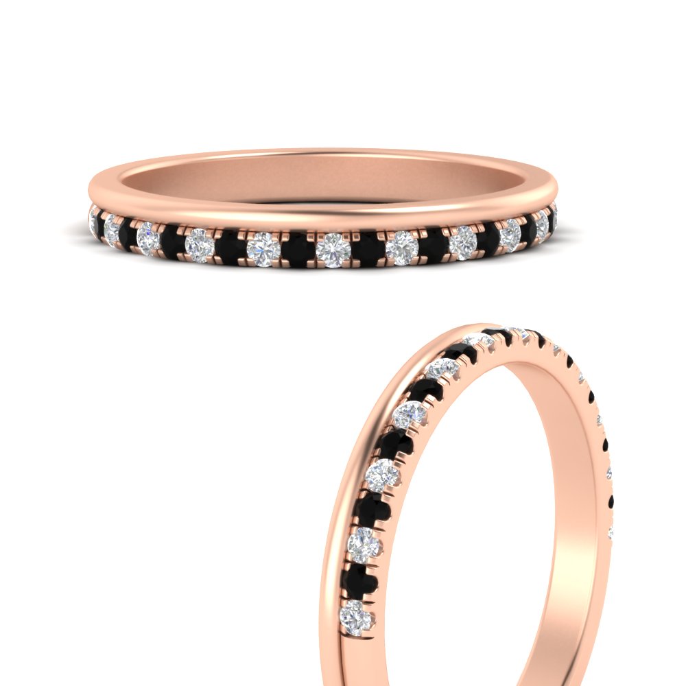 a-beautiful-round-diamond-half-eternity-band-with-black-diamond-in-rose-gold-FD11406BGBLACKANGLE3-NL-RG