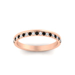 Load image into Gallery viewer, a-beautiful-round-diamond-half-eternity-band-with-black-diamond-in-rose-gold-FD11406BGBLACKANGLE5-NL-RG
