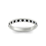 Load image into Gallery viewer, a-beautiful-round-diamond-half-eternity-band-with-black-diamond-in-white-gold-FD11406BGBLACKANGLE5-NL-WG
