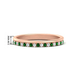 Load image into Gallery viewer, a-beautiful-round-diamond-half-eternity-band-with-emerald-in-rose-gold-FD11406BGEMGR-NL-RG-HW
