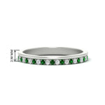 Load image into Gallery viewer, a-beautiful-round-diamond-half-eternity-band-with-emerald-in-white-gold-FD11406BGEMGR-NL-WG-HW
