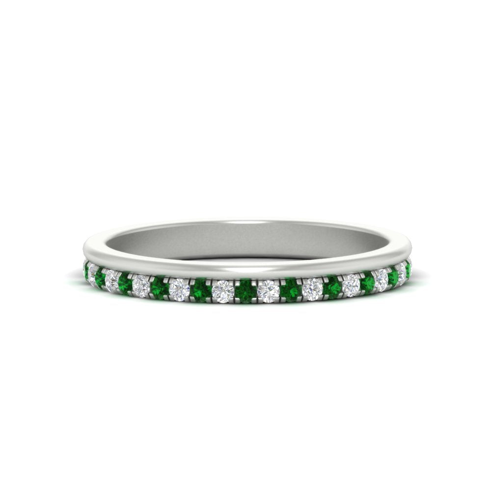 a-beautiful-round-diamond-half-eternity-band-with-emerald-in-white-gold-FD11406BGEMGR-NL-WG