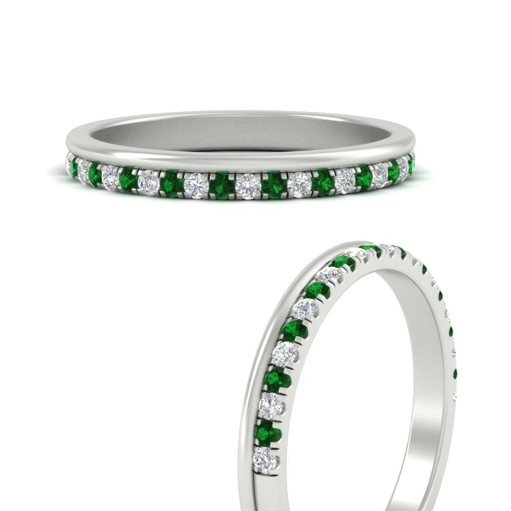 a-beautiful-round-diamond-half-eternity-band-with-emerald-in-white-gold-FD11406BGEMGRANGLE3-NL-WG