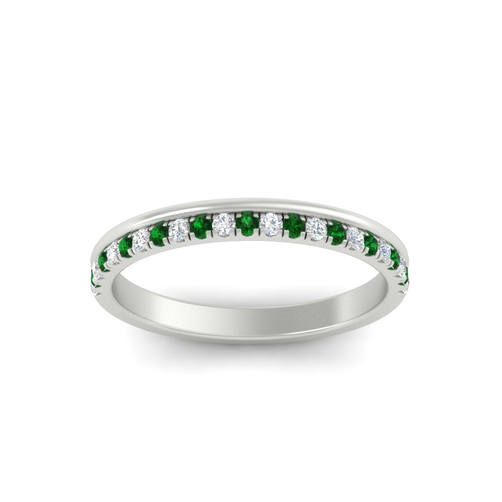 a-beautiful-round-diamond-half-eternity-band-with-emerald-in-white-gold-FD11406BGEMGRANGLE5-NL-WG