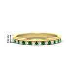 Load image into Gallery viewer, a-beautiful-round-diamond-half-eternity-band-with-emerald-in-yellow-gold-FD11406BGEMGR-NL-YG-HW
