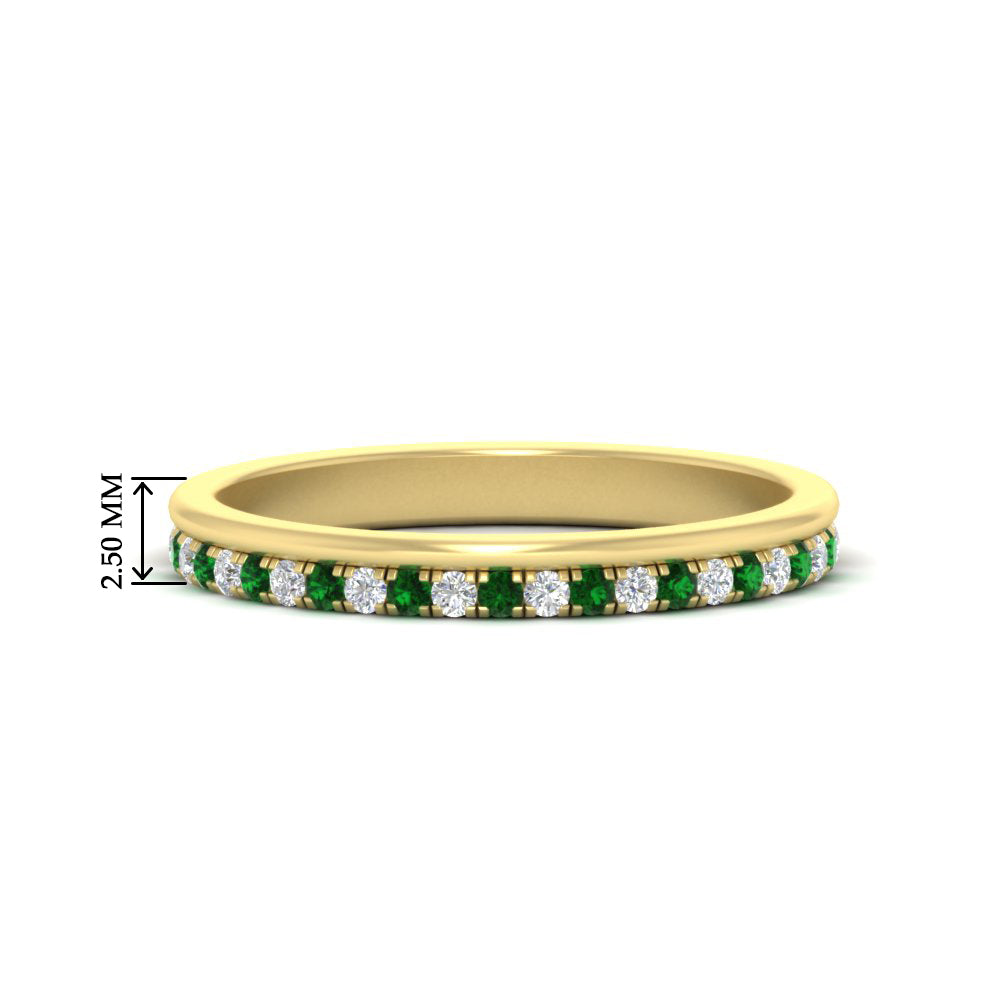 a-beautiful-round-diamond-half-eternity-band-with-emerald-in-yellow-gold-FD11406BGEMGR-NL-YG-HW