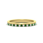 Load image into Gallery viewer, a-beautiful-round-diamond-half-eternity-band-with-emerald-in-yellow-gold-FD11406BGEMGR-NL-YG
