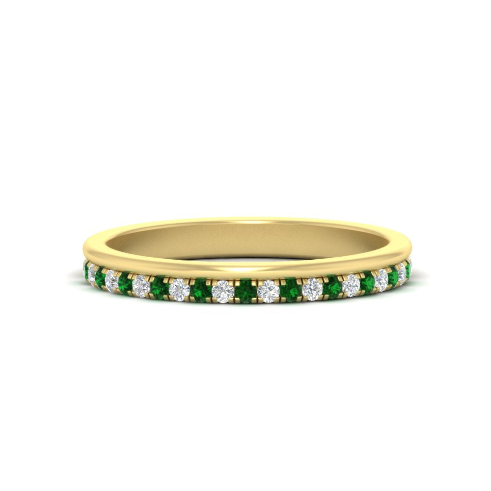 a-beautiful-round-diamond-half-eternity-band-with-emerald-in-yellow-gold-FD11406BGEMGR-NL-YG