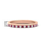 Load image into Gallery viewer, a-beautiful-round-diamond-half-eternity-band-with-pink-sapphire-in-rose-gold-FD11406BGSADRPI-NL-RG-HW
