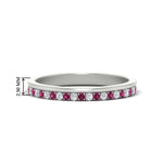 Load image into Gallery viewer, a-beautiful-round-diamond-half-eternity-band-with-pink-sapphire-in-white-gold-FD11406BGSADRPI-NL-WG-HW
