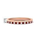 Load image into Gallery viewer, a-beautiful-round-diamond-half-eternity-band-with-ruby-in-rose-gold-FD11406BGRUDR-NL-RG-HW

