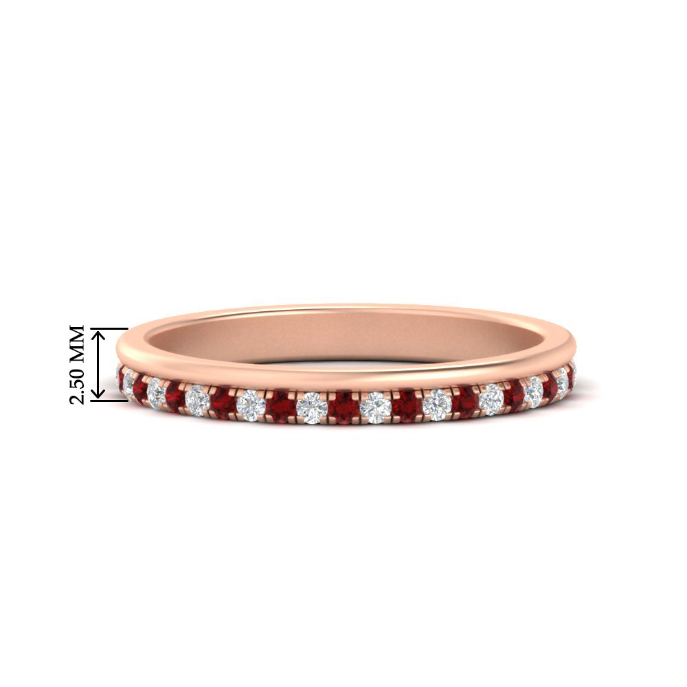 a-beautiful-round-diamond-half-eternity-band-with-ruby-in-rose-gold-FD11406BGRUDR-NL-RG-HW
